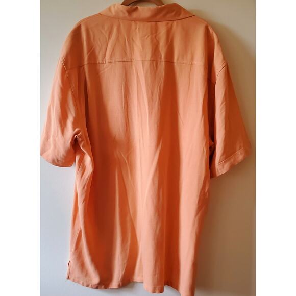 Silk Icon Collection Men’s 100% Silk Short Sleeve Button Shirt Size XL - Picture 7 of 9